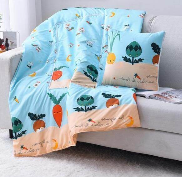 Colorful Kids Character Pillow Blanket