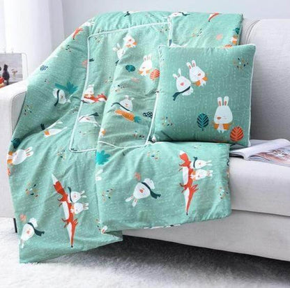Colorful Kids Character Pillow Blanket