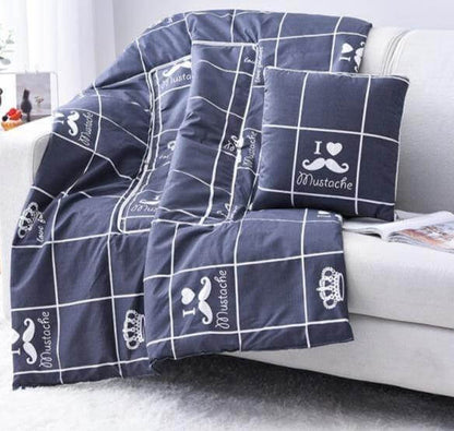 Colorful Kids Character Pillow Blanket