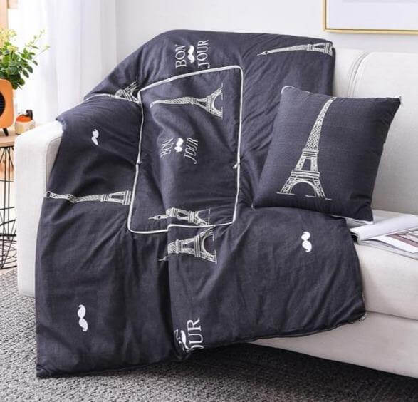 Colorful Kids Character Pillow Blanket