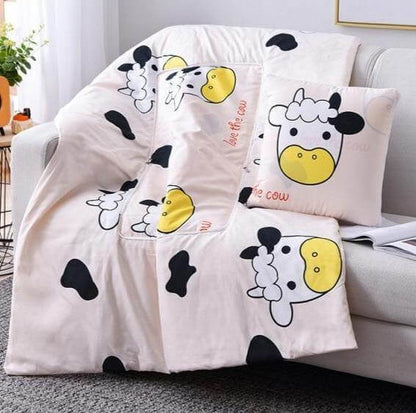 Colorful Kids Character Pillow Blanket
