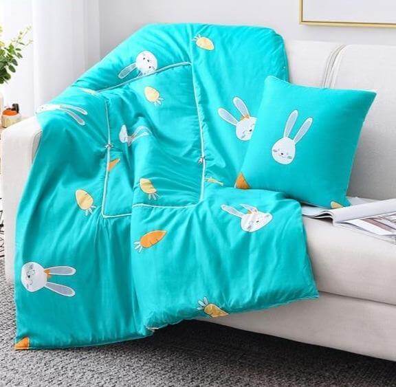 Colorful Kids Character Pillow Blanket