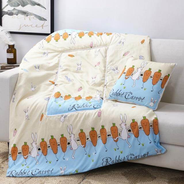 Colorful Kids Character Pillow Blanket
