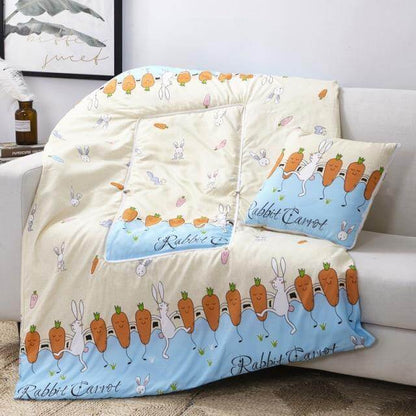 Colorful Kids Character Pillow Blanket