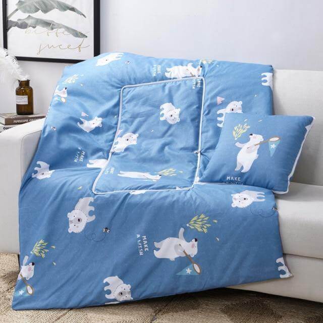 Colorful Kids Character Pillow Blanket