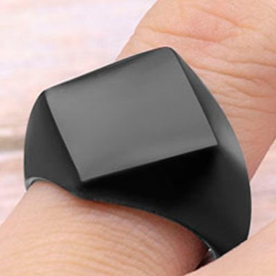 Elegant Slim Square Band Ring - Luxicro