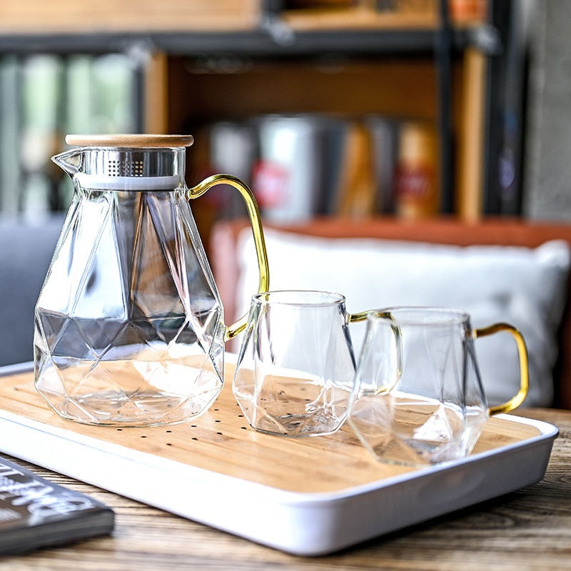 Decorative Glass Tea Infuser Teapot Set