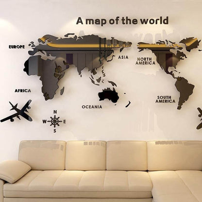 Big World Map Canvas Wall Decor - Luxicro