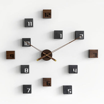 Natural Wood Peel Stick Wall Clock