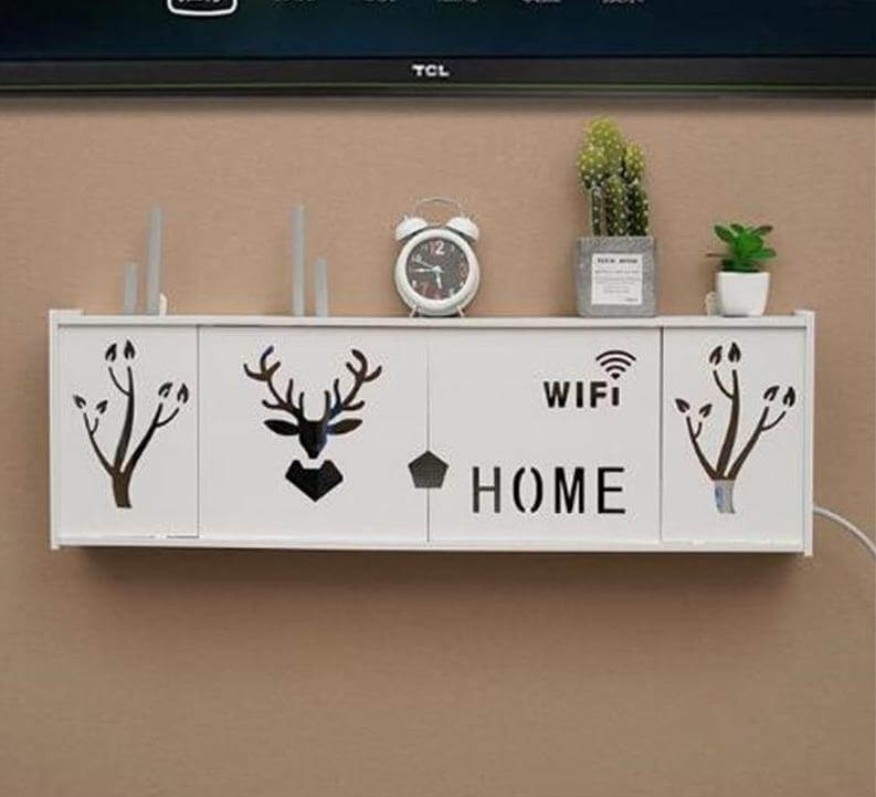 Compact Wireless Router Storage Shelf Unit - Luxicro