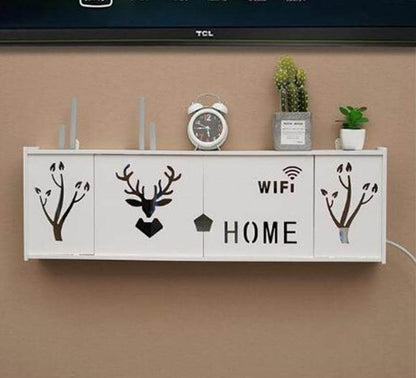 Compact Wireless Router Storage Shelf Unit - Luxicro