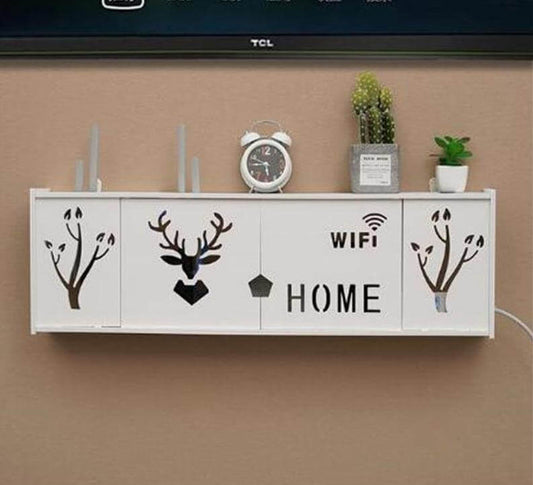Compact Wireless Router Storage Shelf Unit - Luxicro