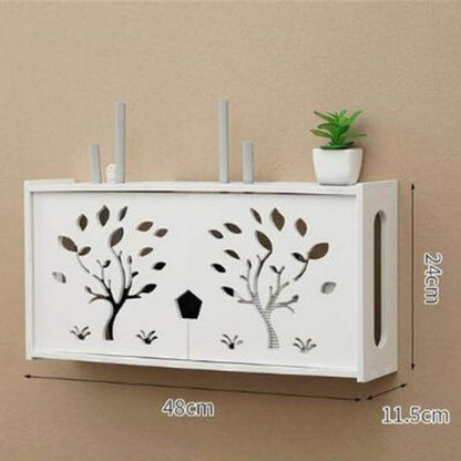 Compact Wireless Router Storage Shelf Unit