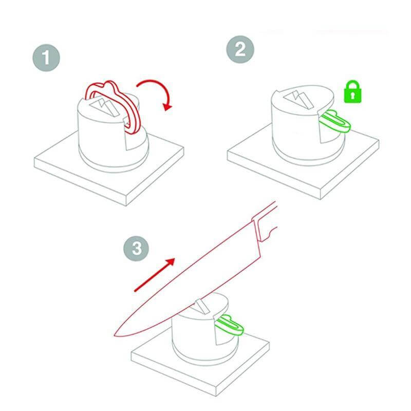 Compact Kitchen Knife Sharpener with Secure Hold Base
