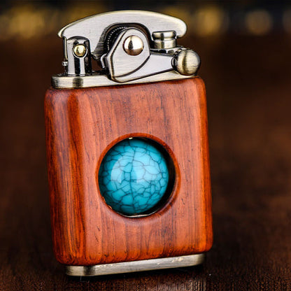 Traditional Wooden Flip Top Lighter - Luxicro