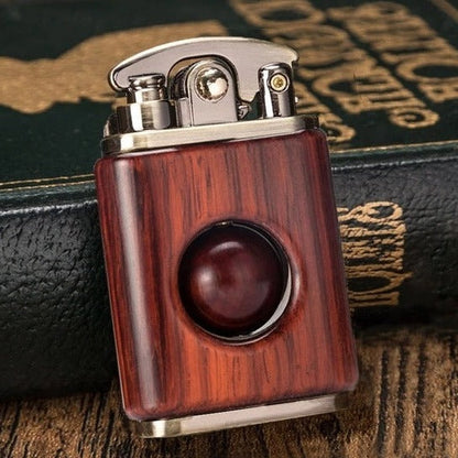 Traditional Wooden Flip Top Lighter