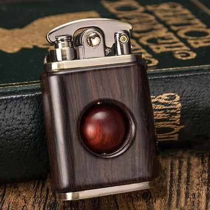 Traditional Wooden Flip Top Lighter