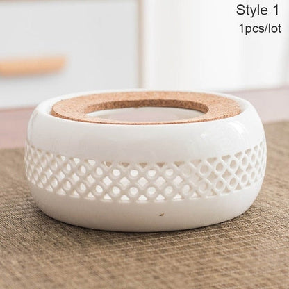 Portable Mini Ceramic Tea Light Holder