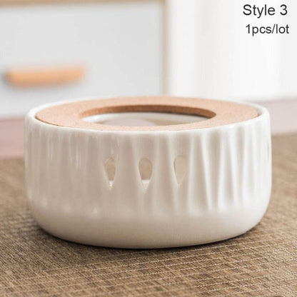 Portable Mini Ceramic Tea Light Holder