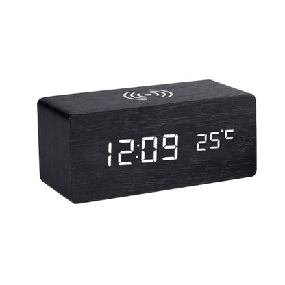 Modern Wooden Digital Alarm Clock Radio