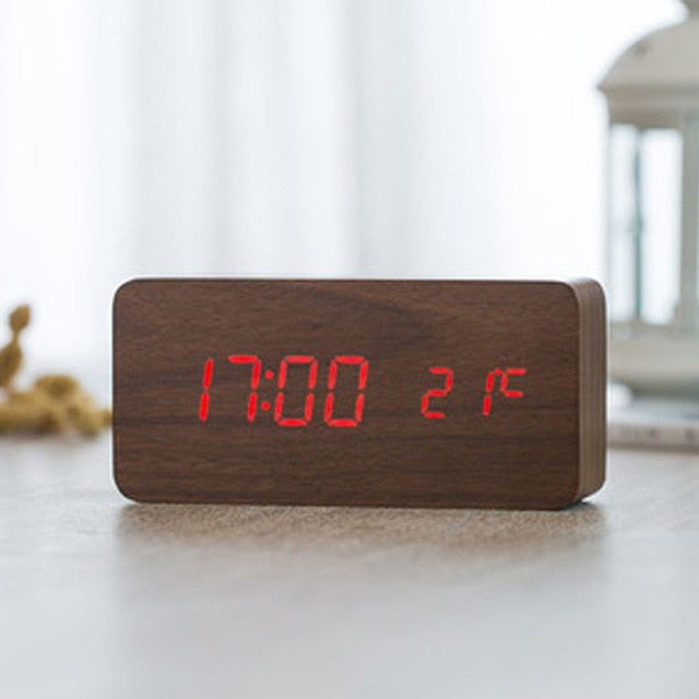 Smart LED Digital Alarm Clock with USB Charging