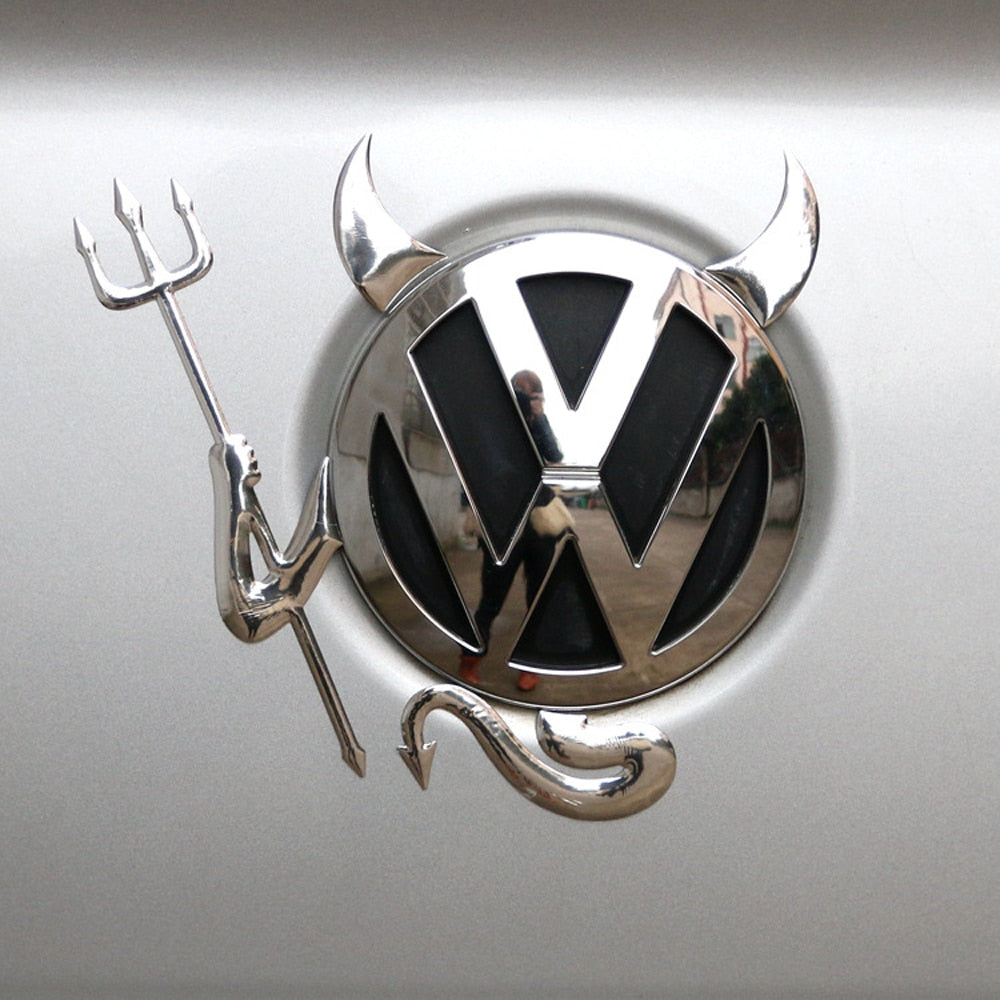 Cool Car Devil Horns Auto Decal - Luxicro