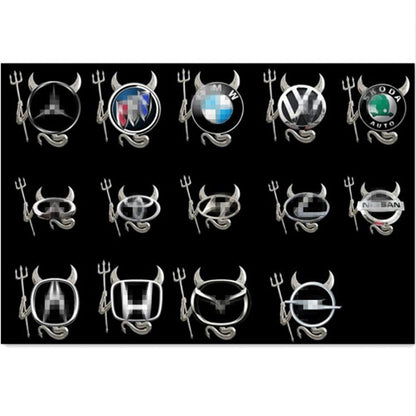 Fun Vehicle Devil Horns Car Decal