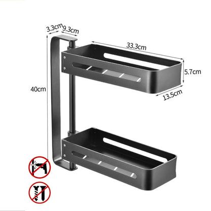 Compact 360 Degree Rotating Kitchen Shelf