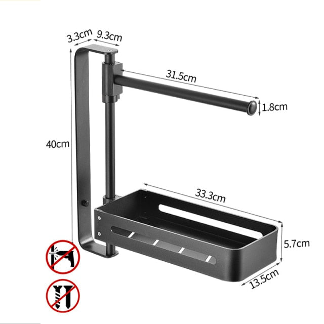 Compact 360 Degree Rotating Kitchen Shelf