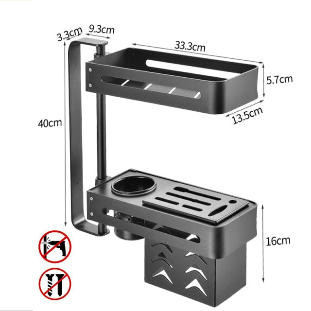 Compact 360 Degree Rotating Kitchen Shelf