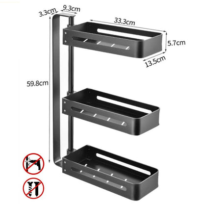 Compact 360 Degree Rotating Kitchen Shelf