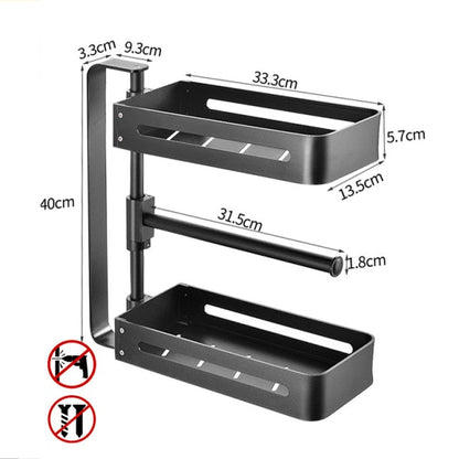 Compact 360 Degree Rotating Kitchen Shelf