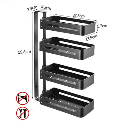 Compact 360 Degree Rotating Kitchen Shelf