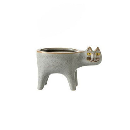 Cute Ceramic Cat Planter Pot