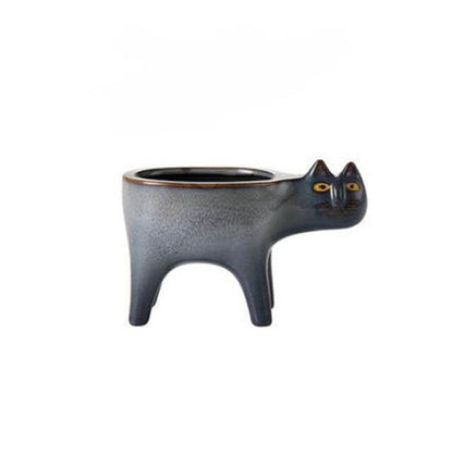 Cute Ceramic Cat Planter Pot