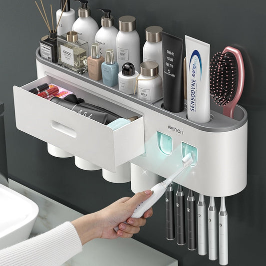 Convenient Toothpaste Holder Bathroom Storage Rack - Luxicro