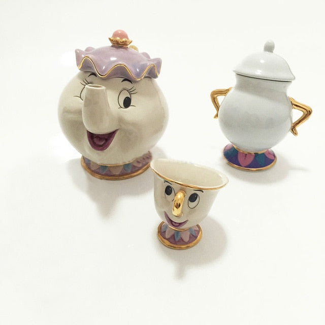 Delicate Disney Beauty and the Beast Tea Set