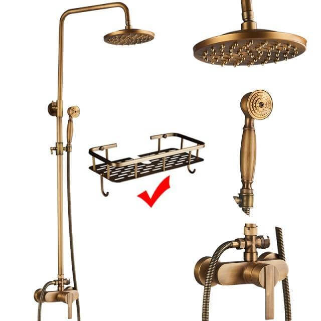 Luxury Gold Rain Shower Head System