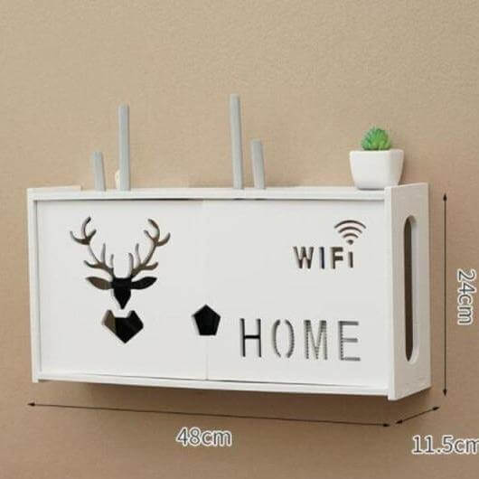 Compact Wireless Router Storage Shelf Unit