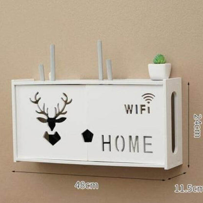Compact Wireless Router Storage Shelf Unit