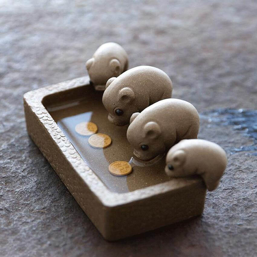 Fun Pig Martial Arts Desk Figure Decoration - Luxicro