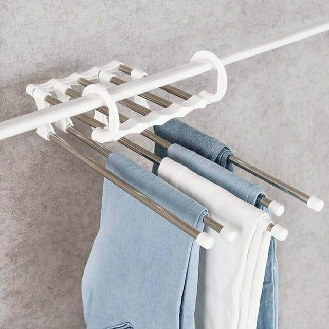 Compact 5 in 1 Closet Pants Hanger Organizer