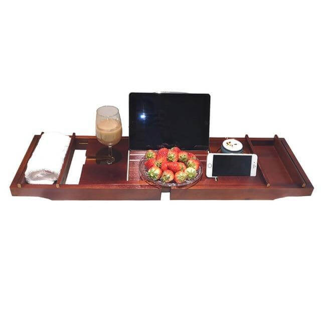 Expanding Bathroom Caddy for Snacks and Beverages