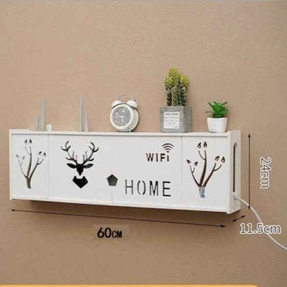 Compact Wireless Router Storage Shelf Unit