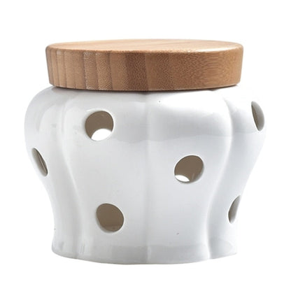 Natural Bamboo Airtight Food Container Jar