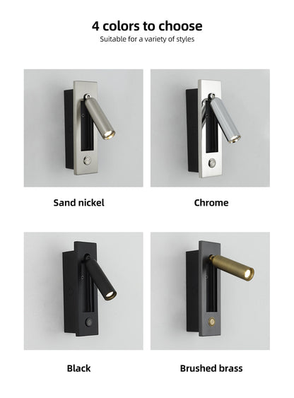 Recessed Modern Push Button Wall Lights
