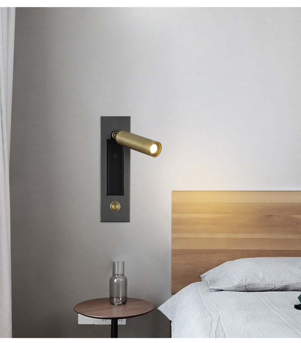 Recessed Modern Push Button Wall Lights