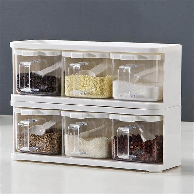 Compact Kitchen Spice Holder Storage Container