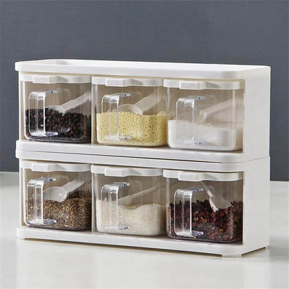 Compact Kitchen Spice Holder Storage Container