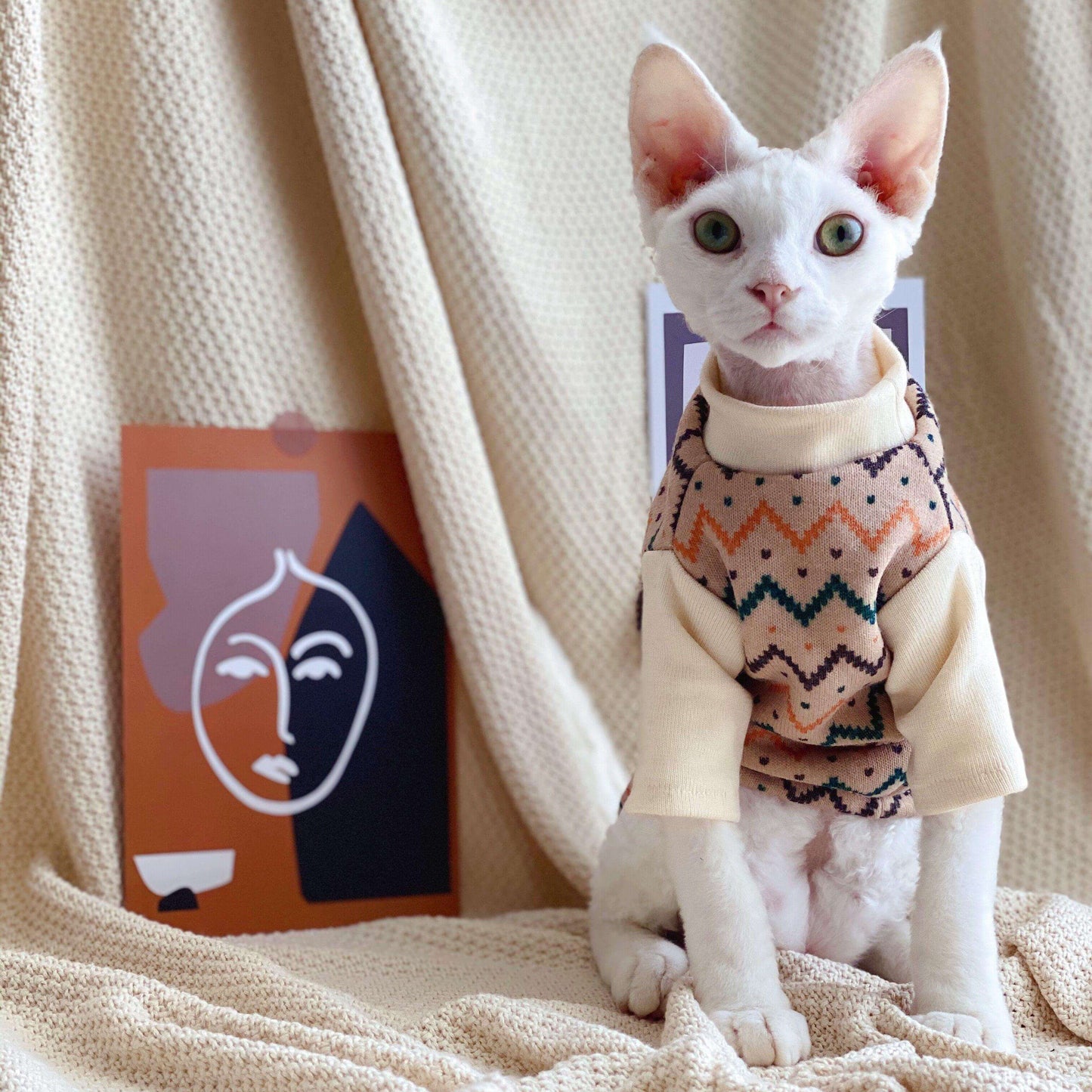 Funny Hairless Cat Crew Neck Sweater - Luxicro